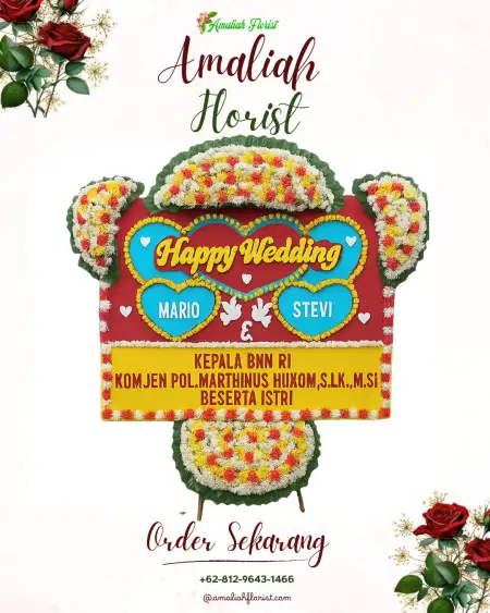 Papan Bunga Pernikahan Mahendra